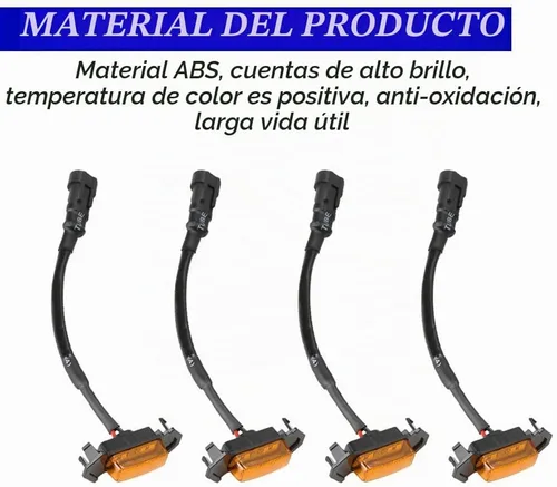Vista 6 de 4 luces LED para parrilla, luces LED ámbar brillante para parrilla con arnés de cableado, lámparas de rejilla frontal impermeables, lámparas