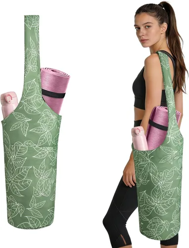 Vista 8 de IwIeIaIrI Yoga Mat Bag for Women with Mat Carrier Large Size Pocket