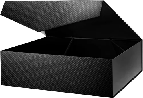 Vista 12 de Caja de regalo negra con tapa magnética para regalo Negro-9