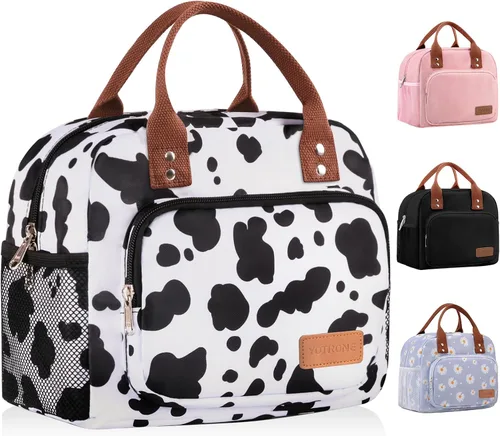 Vista 8 de Bolsa de almuerzo para mujeres, lonchera aislada para mujeres y hombres, para el trabajo y adultos, linda bolsa de almuerzo de gran capacidad
