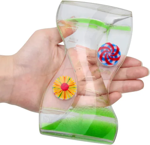 Vista 5 de Coitak Temporizador de burbujas de movimiento líquido para juegos sensoriales, juguete antiestrés, parte superior de escritorio, paquete de 3