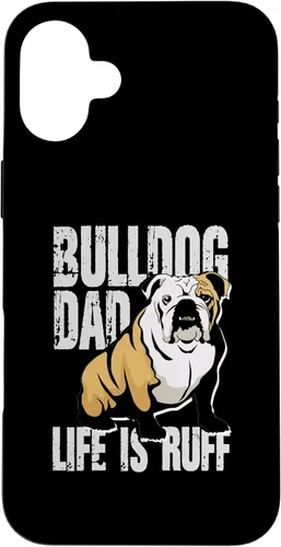 Vista 22 de iPhone 12 mini Bulldog Dad Life Is Ruff Funda propietaria de Bulldog Inglés