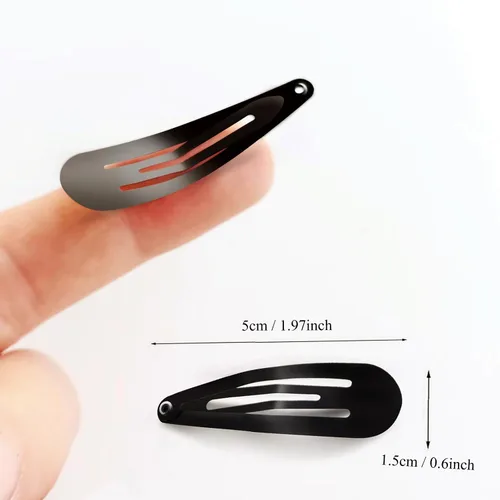 Vista 5 de HAALII Pinzas para el cabello a presión, paquete de 40 pasadores de 2 pulgadas, pinzas de metal para el cabello, diapositivas, para mujeres y niñas