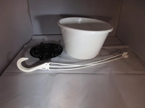 Vista 3 de Cesta colgante de remolino Contempo de 10 pulgadas de diámetro, verde o blanco (5, verdeq)
