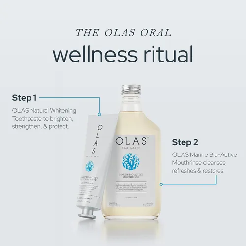 Vista 4 de Olas Enjuague Bucal Sin Alcohol y Enjuague Oral - Enjuague Bucal Marino Bioactivo con Aceites Esenciales y Antioxidantes para un Microbioma Oral