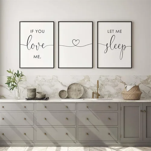 Vista 6 de NATVVA 3 piezas de lienzo impreso en lienzo Love Is Patient Is Kind Never Fails, pintura de cuadros para el Día de la Madre, arte de pared, regalos