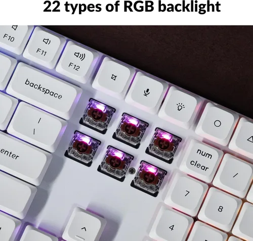 Vista 5 de Keychron K5 Pro Teclado mecánico ultradelgado QMKVIA personalizado, tamaño completo, 108 teclas programable RGB retroiluminado Bluetooth