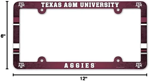 Vista 2 de NCAA Placa de vehículo con marco a todo