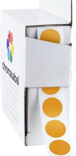 Vista 32 de ChromaLabel Kit de puntos verdes y rojos con código de color permanente de 1/2 pulgada, 2 cajas, 1000/caja