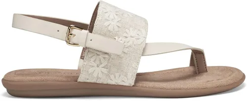 Vista 2 de Aerosoles Sandalias planas AWA para mujer, 9, Marfil
