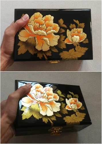 Vista 6 de Excelente caja de joyería hecha a mano de boca a boca de estética clásica china