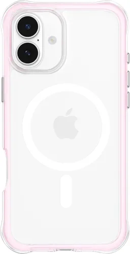 Vista 30 de ORNARTO Air Case para iPhone 16 Pro Max Transparente, Compatible con MagSafe, Funda de Protección contra Caídas de Grado Militar con Air-Pink Rosa