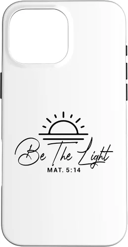 Vista 19 de Dichos cristianos y versos de la Biblia Mateo 5,14 Funda para iPhone 16