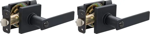 Vista 12 de Amazon Basics - Palanca de puerta contemporánea, modelo Stamford, entrada, color negro mate, paquete de 1