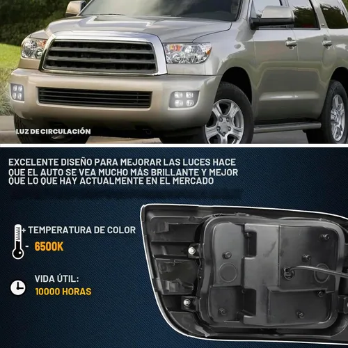 Vista 3 de Luz de circulación diurna LED frontal con conmutación Switchback blanca/ámbar, función de señal de giro secuencial Compatible con kit de luz