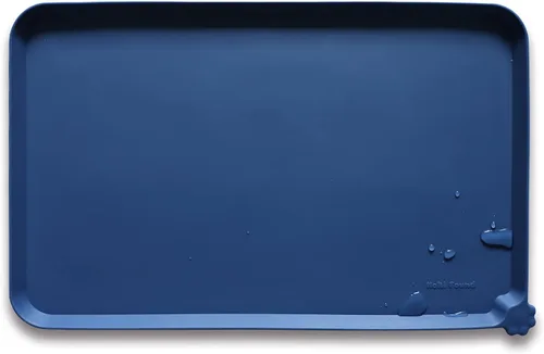 Vista 38 de Hoki Found - Bandeja de silicona para comederos de perros y gatos, tapetes impermeables para comida y agua, color caramelo