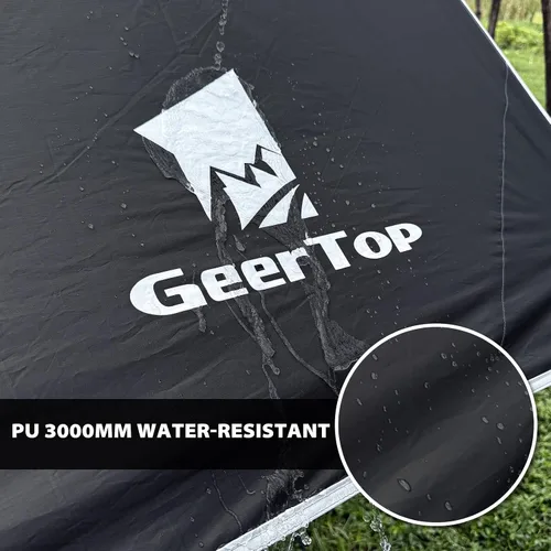Vista 2 de GEERTOP Lona Grande de 17 x 10 pies Impermeable Portátil Mosca de Lluvia para Hamaca Toldo Exterior Lona de Refugio para Mochileros para Acampar