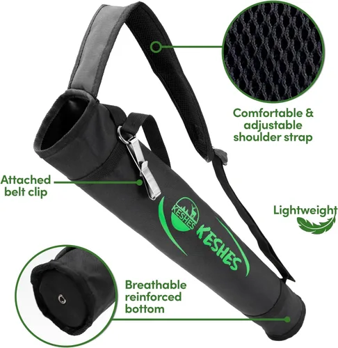 Vista 2 de Soporte para carcaj de flecha trasera de tiro con arco, carcaj ajustable para flechas, para caza de arco y práctica de objetivos; jóvenes y adultos