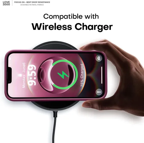 Vista 546 de LOVE 3000 Diseñada para Funda iPhone Air, Silicona Premium [Compatible con Magsafe][Forro de Microfibra Suave Anti-Rayones] Funda Protectora
