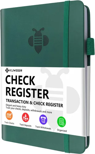 Vista 9 de Registro de Cheques – Registros de Cheques Elegantes para Chequera Personal con Registros de Cheques y Transacciones, Registro de Chequera de Tapa