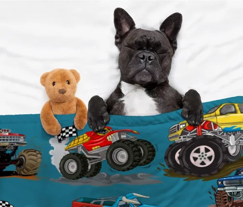 Vista 102 de Manta de bebé con texto en inglés «Just A Boy Who Loves Trucks» para niños y niñas, manta súper suave para envolver al recién nacido, acogedora