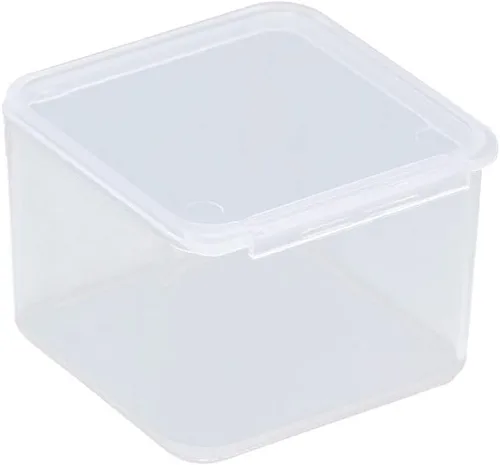 Vista 2 de Artibetter 50PCS Mini Rectángulo Transparente Contenedores de Plástico Caja de Almacenamiento con Tapa