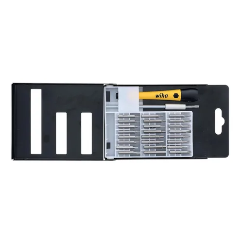 Vista 2 de Wiha - 75992 - Set de broca intercambiable de precisión sistema 4, Torx, Plana, Phillips, Pulgada Hexagonal, con mango de precisión ESD, 27
