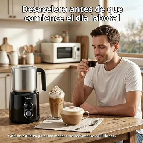 Vista 6 de Espumador de leche desmontable y vaporizador: espuma manos libres