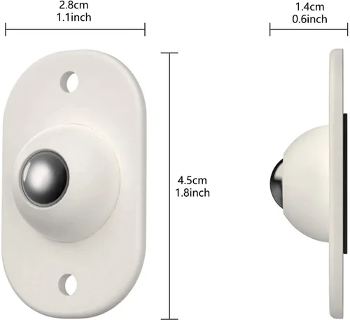 Vista 2 de 16 ruedas giratorias de acero inoxidable, autoadhesivas, polea de rotación de 360 grados, para muebles, varias cajas de almacenamiento