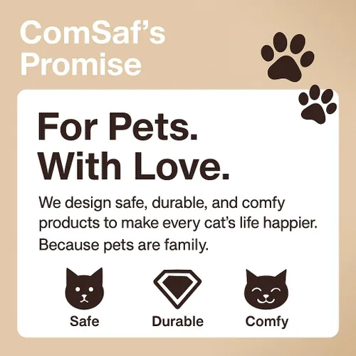 Vista 8 de ComSaf Cama Rascador Grande para Gatos - Tabla Rascadora para Gatos de 26", Sofá Rascador para Gatos de Cartón, Cama Lounge Rascadora Duradera