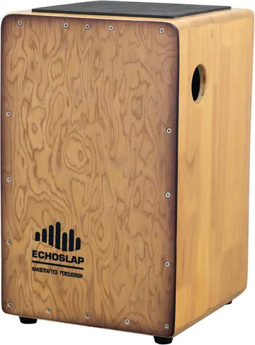 Vista 5 de Cajón de bajo de roble siam sólido, placa frontal de palisandro brasileño hecha a mano para tonos bajos profundos, 6 cables ajustables para Crisp