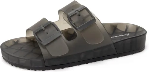 Vista 14 de FUNKYMONKEY - Sandalias bajas cómodas para mujer, hechas de etilvinilacetato, ajustables con hebilla doble