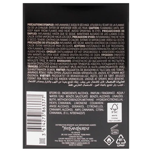 Vista 7 de Black Opium Le Parfum de Yves Saint Laurent para mujer - 1.6 oz de Parfum en aerosol