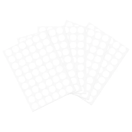 Vista 9 de uxcell 1 Hoja/140 Piezas de Pegatinas para Cubrir Agujeros de Tornillo, 12 mm de Diámetro, PVC Autoadhesivas, Tapas a Prueba de Polvo para Muebles