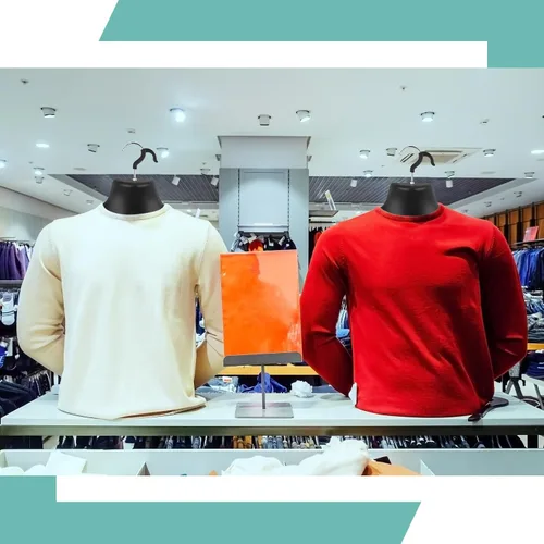 Vista 7 de Geetery 1 paquete de maniquí masculino de medio cuerpo con soporte y gancho para colgar, forma de vestido apilable con espalda hueca para exhibición