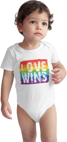 Vista 2 de LGBT Gay Pride Love Wins - Mameluco para recién nacido, traje de bebé
