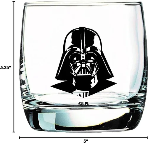 Vista 4 de Star Wars Darth Vader - Juego de 2 vasos de cóctel coleccionables de regalo, capacidad de 10 onzas, diseño clásico, base pesada