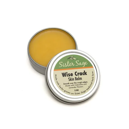 Vista 5 de Wise Crack Skin Balm, bálsamo natural para la piel con caléndula, manteca de karité de lavanda y cera de abejas (2 onzas)