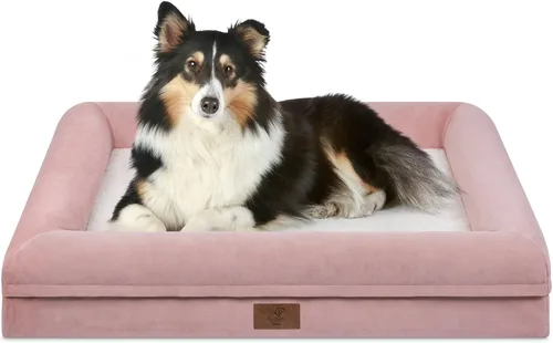 Vista 23 de Cama ortopédica grande para perros, cama impermeable para perros con funda extraíble, sofá suave para mascotas con 4 lados extraíbles y base
