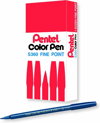 Vista 28 de Pentel Arts - Bolígrafo de color, beige, caja de 12 unidades (S360-124)