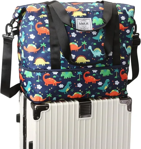 Vista 2 de Bolsa de viaje expandible, bolsa de viaje para el fin de semana, bolsa de gimnasio para mujer
