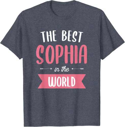 Vista 34 de Camiseta The Best Sophia In The World Name, Negro