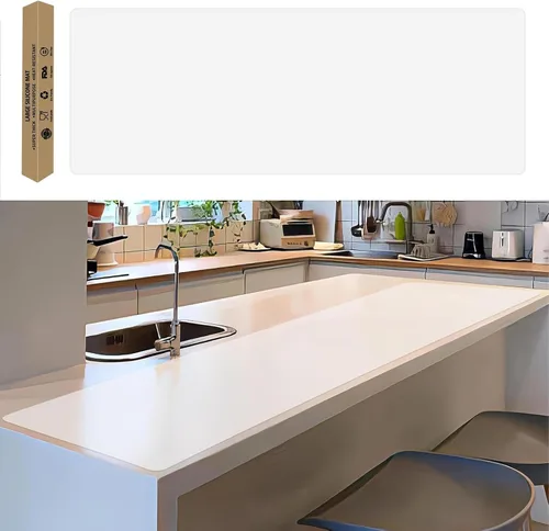 Vista 25 de Tapete de silicona súper grande, 120 x 24 pulgadas, tapete de silicona para encimera de cocina, tapete antideslizante resistente al calor, tapete