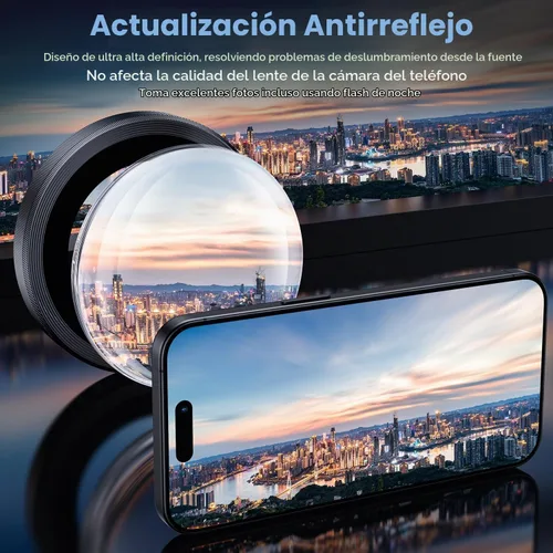 Vista 2 de WSKEN Protector de lente de cámara para iPhone 16 Pro/iPhone 16 Pro Max - [Modelo de disparo original] Protector de pantalla de cámara de vidrio