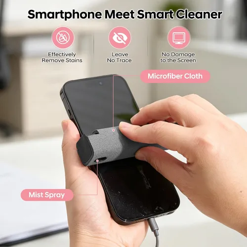 Vista 2 de YTT - Limpiador pulverizador para pantalla táctil, limpiador de pantalla, apto para todas las pantallas de teléfonos, laptop y tablet, espray dos