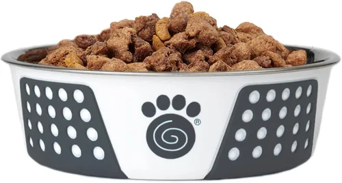 Vista 4 de PetRageous 15002 Fiji - Tazón para perro de acero inoxidable antideslizante apto para lavavajillas, capacidad de 6.5 tazas, 8.5 pulgadas