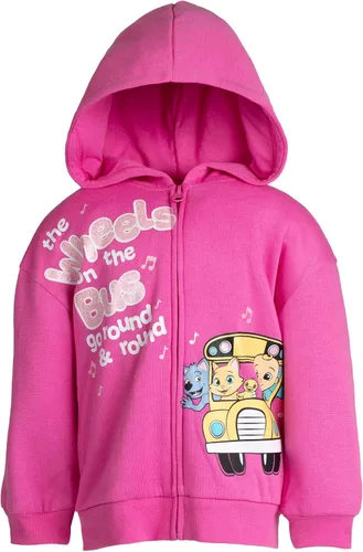 Vista 6 de CoComelon JJ - Sudadera con capucha de forro polar con cremallera y chip de sonido iTalk