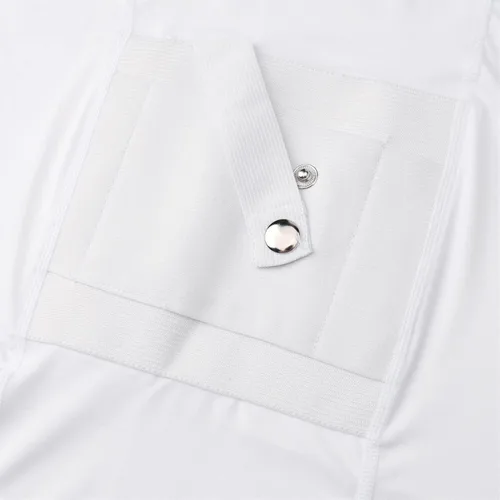 Vista 7 de LIBOSHENG Holster Camisa Hombres Oculto Llevar Compresión CCW Cuello Redondo Apretado Transpirable, Blanco