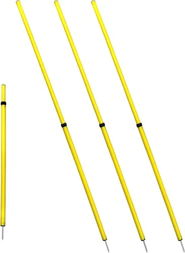 Vista 6 de BlueDot Trading Bastones de entrenamiento de velocidad de agilidad de fútbol multideporte, fijos, ajustables o plegables (juegos de 4, 6, 8 piezas)