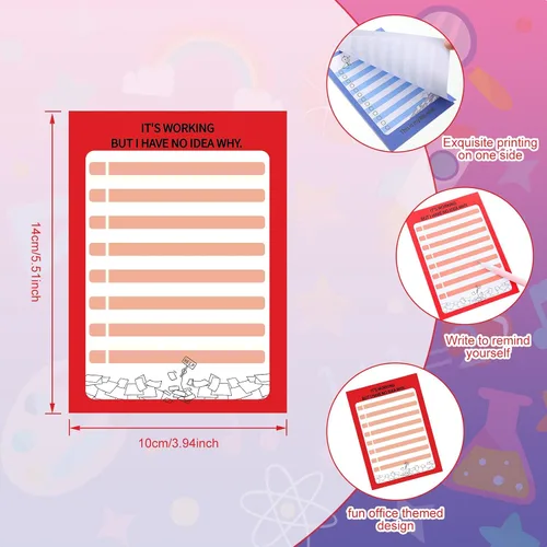 Vista 2 de Yeaqee 12 blocs de notas divertidos para compañeros de trabajo, divertidos bloc de notas sarcásticos, bloc de notas divertido para lista de tareas